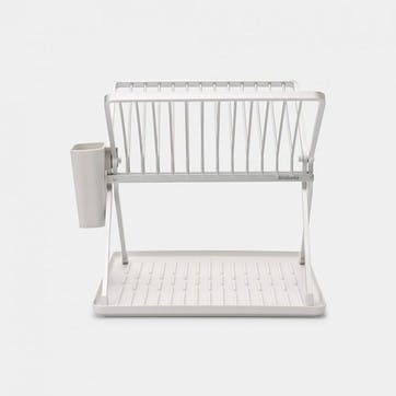 SinkSide Foldable Dish Drying Rack Small, Light Grey