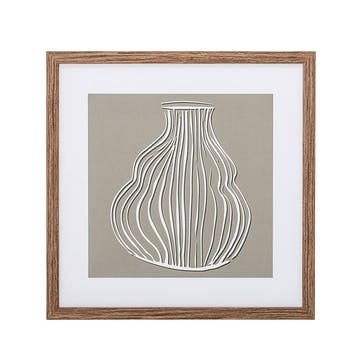 Pistoia Print with Frame 32 x 32cm, Brown
