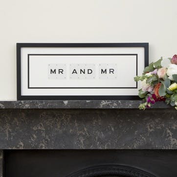 'Mr & Mr' Word Frame