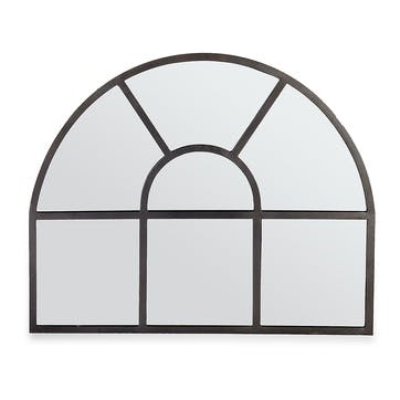 Imoma Overmantle Arch Mirror H80 x W100cm, Black