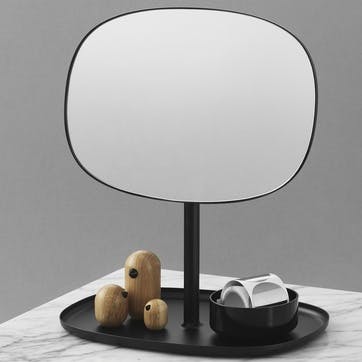 Flip Vanity Mirror L28 x D19.4 x H34.5cm Black