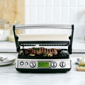 Non-Stick 3-in-1 Contact Grill & Indoor BBQ , Cream