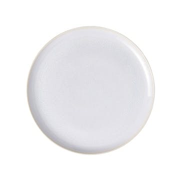 Crafted Cotton Flat Plate D26cm, White