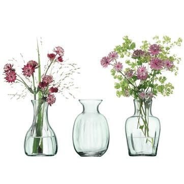 LSA Mia Recycled Mini Vase Trio