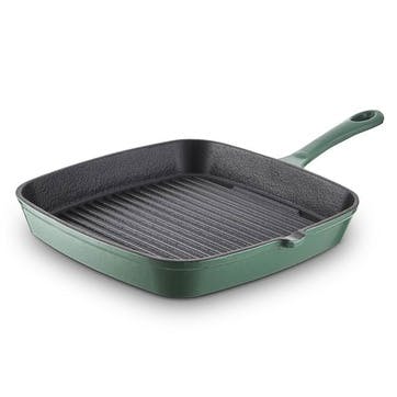 Cast Iron Grill Pan 23cm, Green