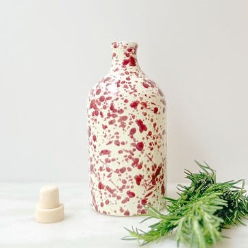 Splatter  Ceramic Bottle 750ml, Cranberry