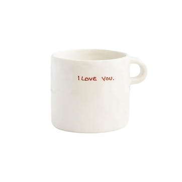 I Love You Mug 500ml, Red