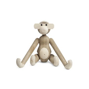 Monkey Wooden Figurine, Small, Oak/Maple