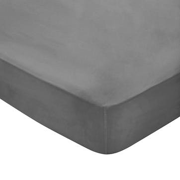 Bob Fitted Sheet Double, Charcoal