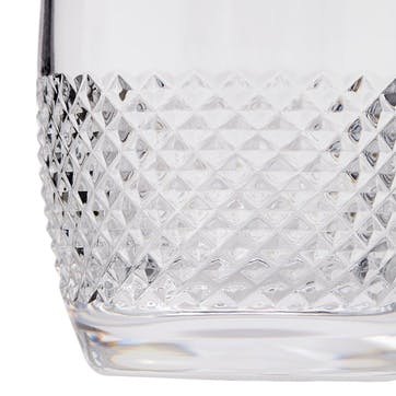 Diamond Mosaic Set of 2 Tumblers 260ml, Clear