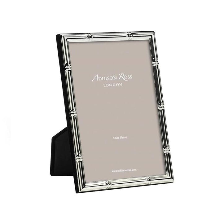 Bamboo Silver Plated Photo Frame, 4" x 6"