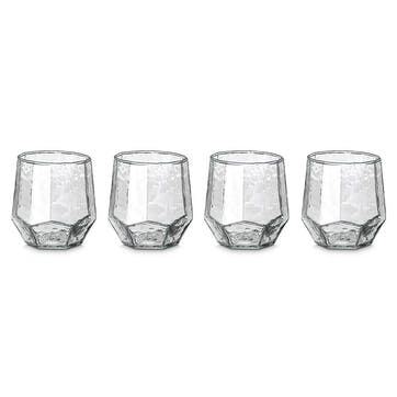 Kavya Set of 4 Tumblers 200ml, Clear