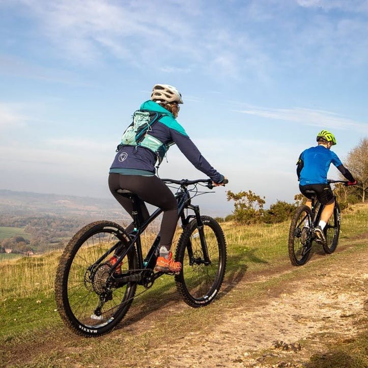 Tour the South Downs with GPS Guided Half Day Electric Mountain Bike Hire for Two