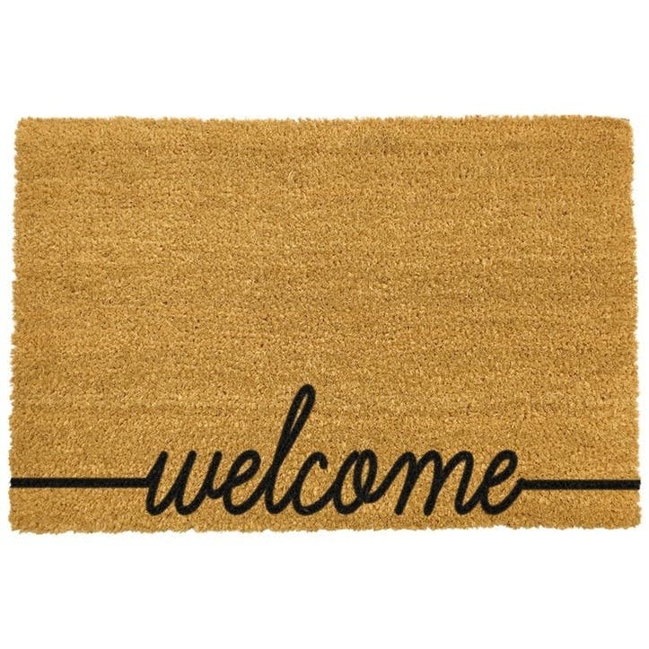 Welcome Scribble Doormat, Black