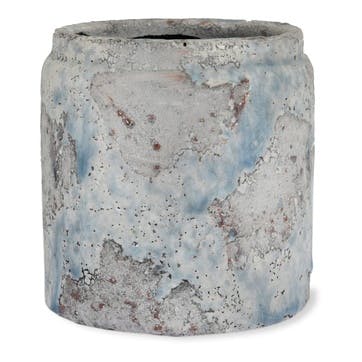 Plant pot, H11.5cm, Garden Trading Company, Withington, mottled blue / grey tones