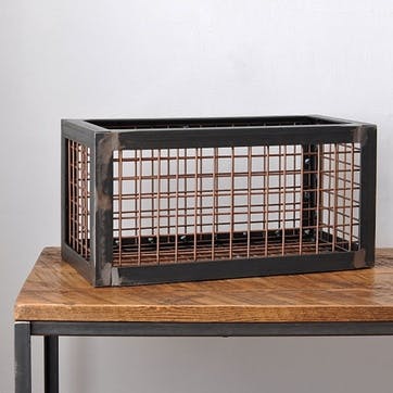 Industrial Wire Storage Basket, Grey