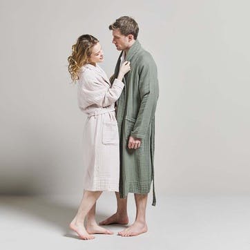 The Dream Cotton Robe Extra Small, Moss