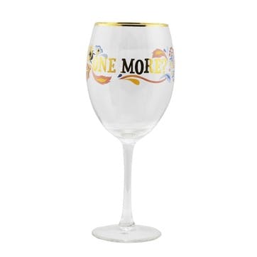 One More Set of 6 Wine Glasses, 450ml, Gold