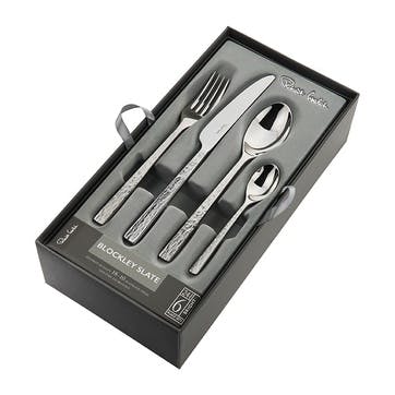 Blockley Slate 24 Piece Cutlery Set, Stainless Steel