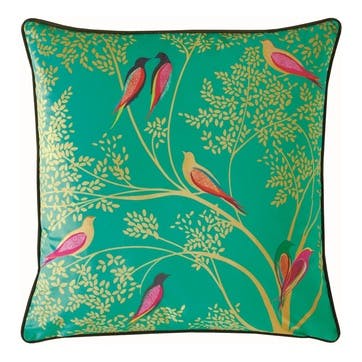 Cushion, 50 x 50cm, Sara Miller London, Green Birds, multi