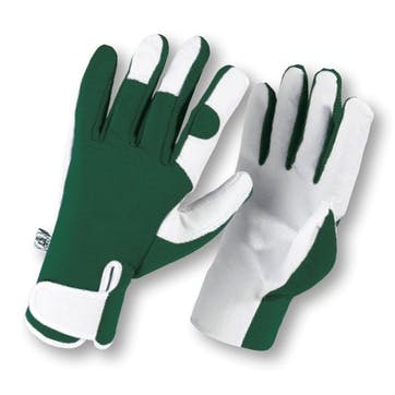 Leather palm gloves, large, Spear & Jackson Kew, green