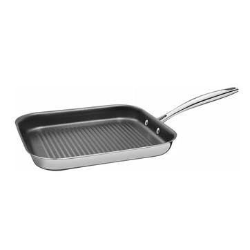 Grano Tri-Ply Non Stick Griddle Pan, 27.9cm x 8.4cm x 48.8cm