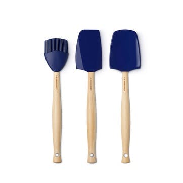 Silicone Utensil Tools, Set of 3, Azure