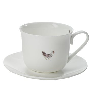 'Chicken' Tea Cup & Saucer - Small