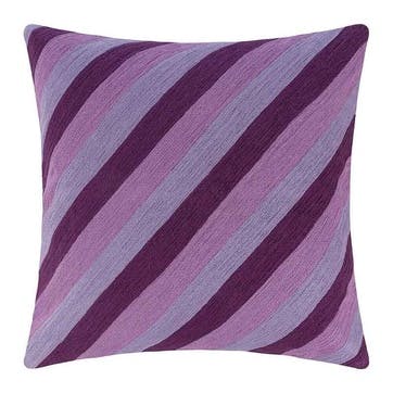 Ultra Diagonal Stripe Cushion 45 x 45cm, Purple