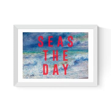 The 13 Prints Seas The Day Print A3, White Frame