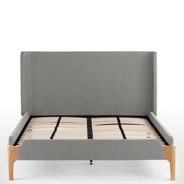 Roscoe Upholstered Bed - King; Cool Grey