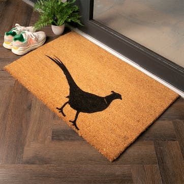 Country Home Pheasant Doormat 90 x 60cm, Natural & Black