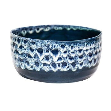 Reactive Glaze Bowl D25cm, Blue