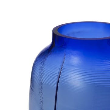 Step Medium Vase H23 x D17 x D11.5cm Blue