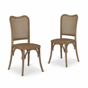 Fairlight Set of 2 Dining Chairs, Rattan