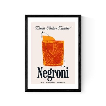 HollieGraphik Negroni Framed Print 63 x 45cm, Red