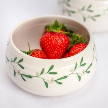 Mistletoe Set of 4 Small Serving Dish D12cm White/Green