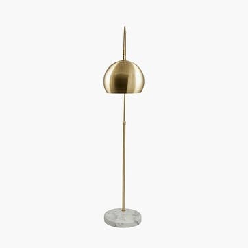 Feliciani Floor Lamp H175cm, Brushed Brass and White Marble
