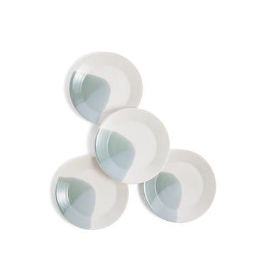 Signature 1815 Set of 4 Plates D24cm, Green