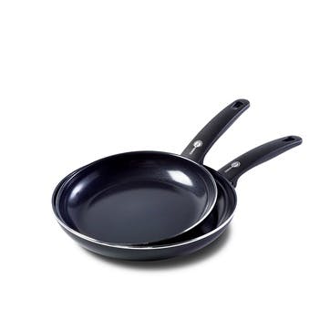 Cambridge Non-Stick 2 Piece Frying Pan Set  Black