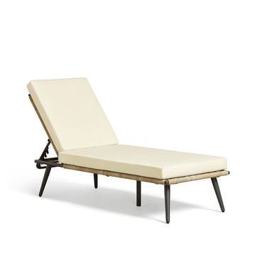 Cabrera Sun Lounger H53 x W190 x D71cm, Cream