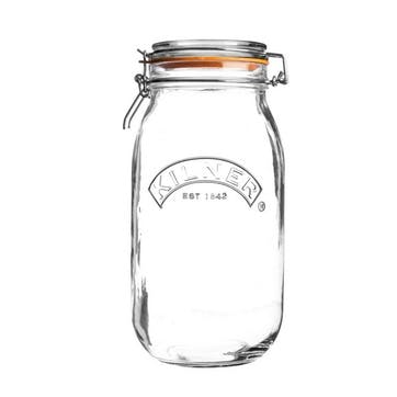 Round Clip Top Jar, 2L