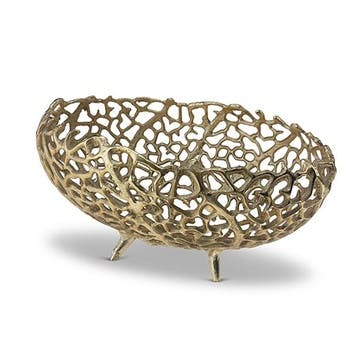 Coral Basket H13.5 x W19 x L30cm, Gold