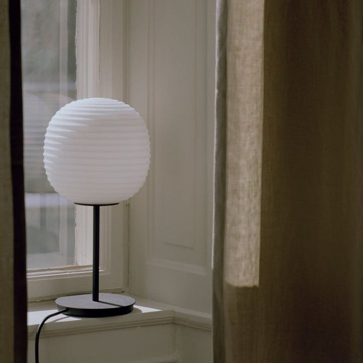 Lantern, Table Lamp, D20cm, Frosted Opal Glass