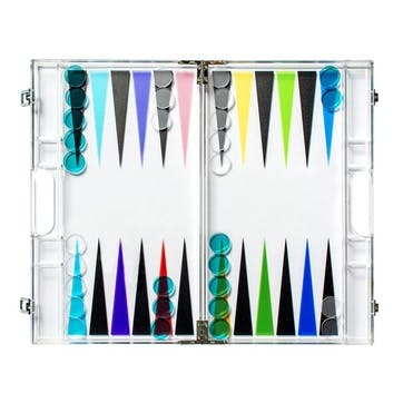 Rainbow Backgammon Board  L45 x W38cm, Multi