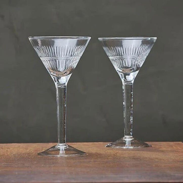 Mila Set of 4 Cocktail Glasses, Clear