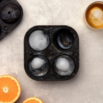 Peak Large 4 Round Ice Round Tray , Charcoal