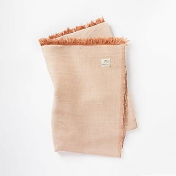 Organic Cotton Chambray Yoga Blanket 230 x 150cm, Desert Sand