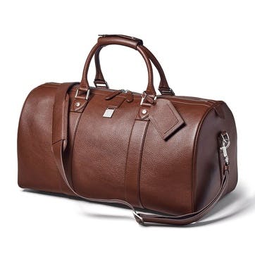 Boston Travel Bag , Tobacco Pebble