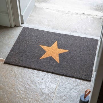 Star Doormat L90 x W60cm, Grey